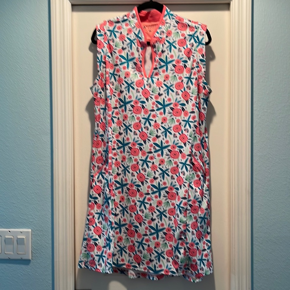 Bermuda Sands Pink Floral Golf Dress